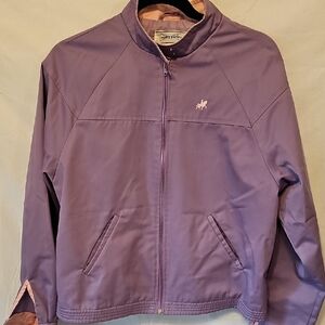 Purple Bomber Jacket with Relaxed Fit and Sheen